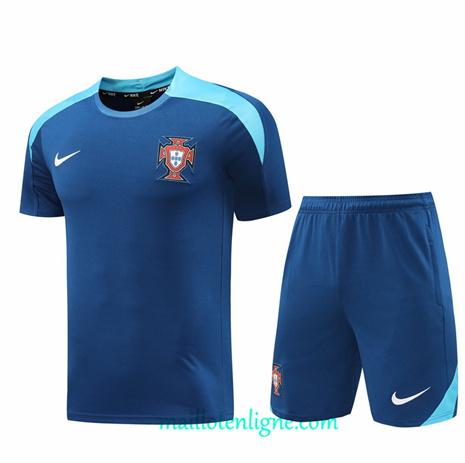 Thai Maillot Ensemble Portugal + Short Training Bleu 2024 2025 ligne248879