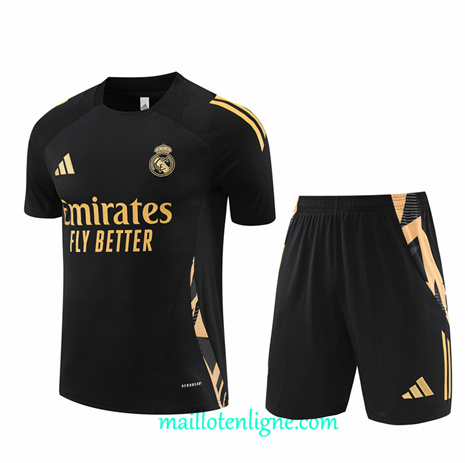 Thai Maillot Ensemble Real Madrid + Short Training Noir 2024 2025 ligne248893