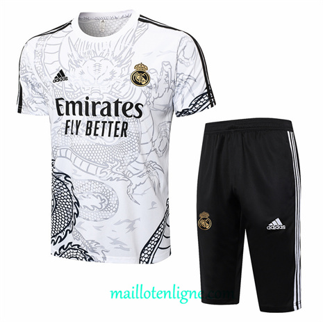 Thai Maillot Ensemble Real Madrid + Short Training Blanc 2024 2025 ligne248890