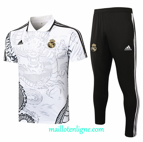 Thai Maillot Ensemble Real Madrid polo Training Blanc 2024 2025 ligne248904