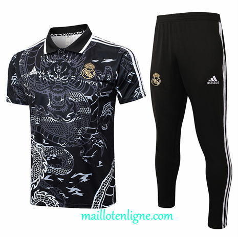 Thai Maillot Ensemble Real Madrid polo Training Noir 2024 2025 ligne248905