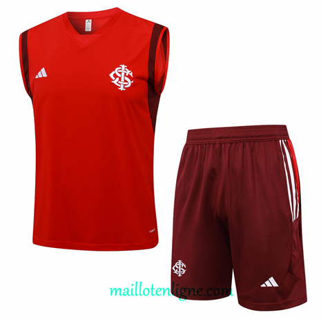 Thai Maillot Ensemble SC Internacional Debardeur Training Rouge 2024 2025 ligne248907