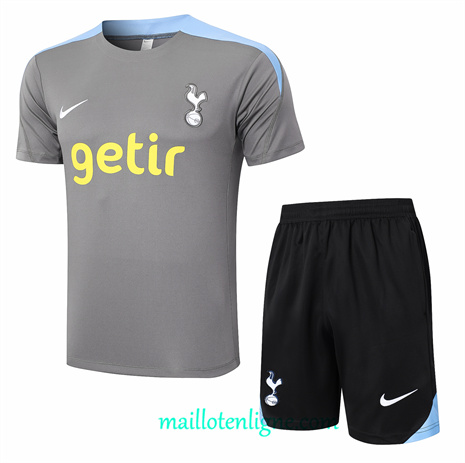 Thai Maillot Ensemble Tottenham Hotspur + Short Training Gris 2024 2025 ligne248909