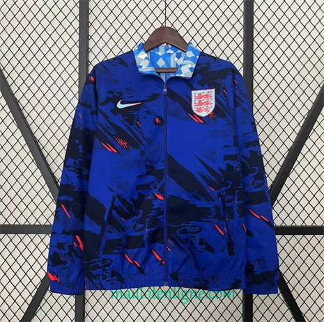 Thai Maillot Réversible Coupe vent Angleterre Bleu 2024 2025 ligne248915