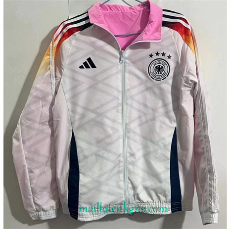 Thai Maillot Réversible Coupe vent Allemagne Blanc 2024 2025 ligne248913