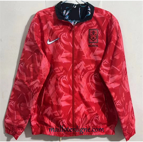 Thai Maillot Réversible Coupe vent Corée Rouge 2024 2025 ligne248919